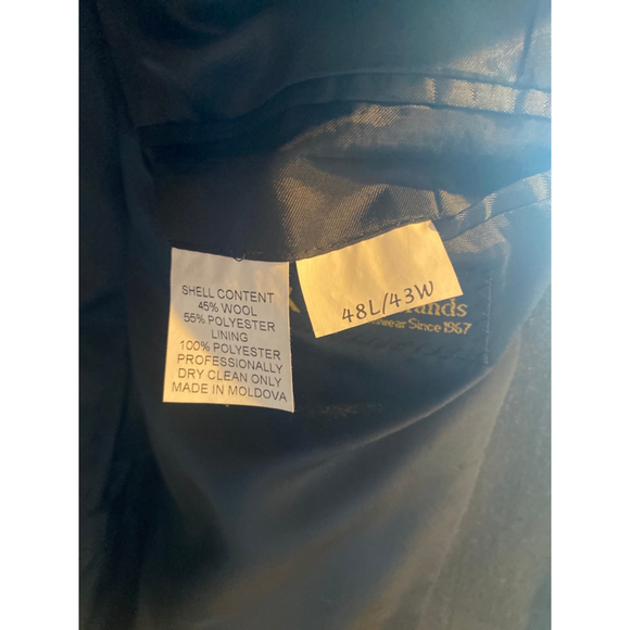 Kilburne & Finch Men’s Wool Blend Blazer 48L Dark Gray Sport Coat - Picture 6 of 8